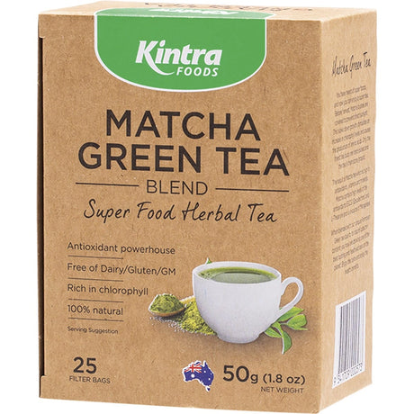 Kintra Foods Matcha Green Tea Blend Tea Bags 25pk - Dr Earth - Drinks