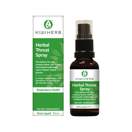 KIWIHERB Herbal Throat Spray 30ml - Dr Earth - Supplements