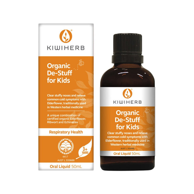 KIWIHERB Organic De-Stuff for Kids Oral Liquid 50ml - Dr Earth - Supplements