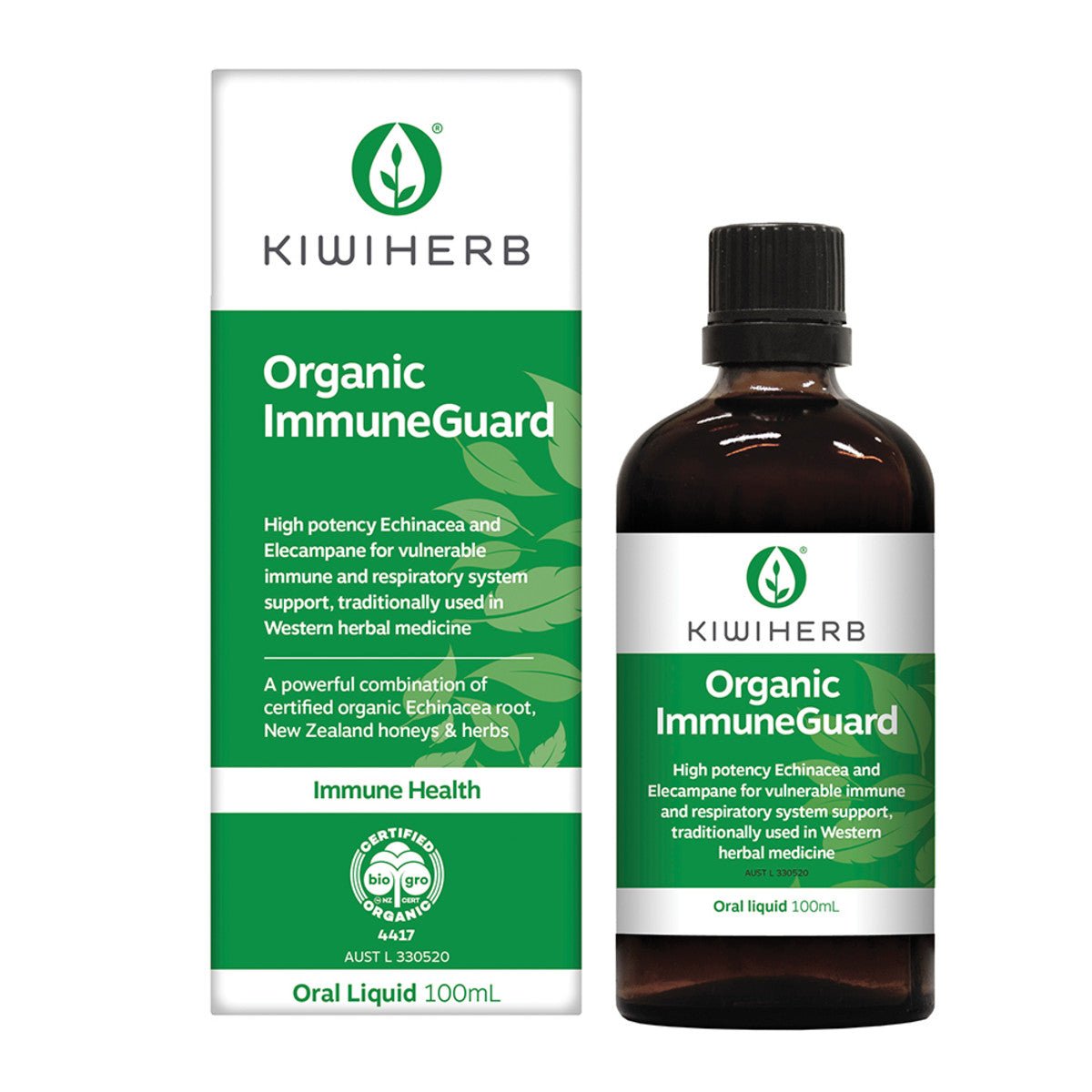 KIWIHERB Organic ImmuneGuard 100ml - Dr Earth - Supplements