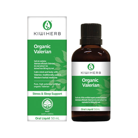 KIWIHERB Organic Valerian Oral Liquid 50ml - Dr Earth - Supplements