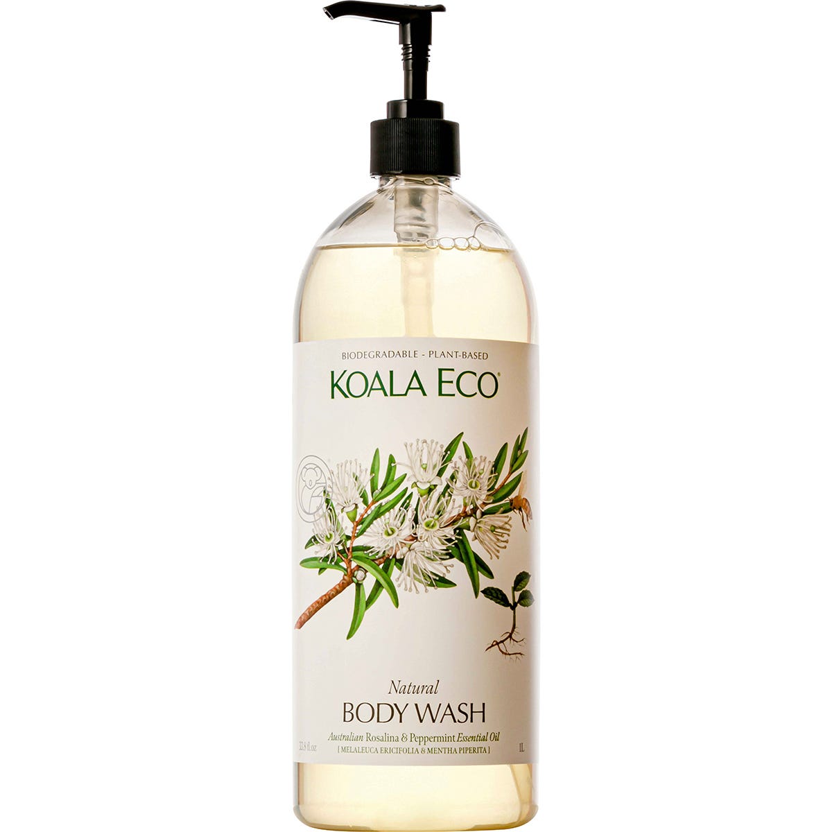 Koala Eco Body Wash Rosalina & Peppermint 1L - Dr Earth - Bath & Body