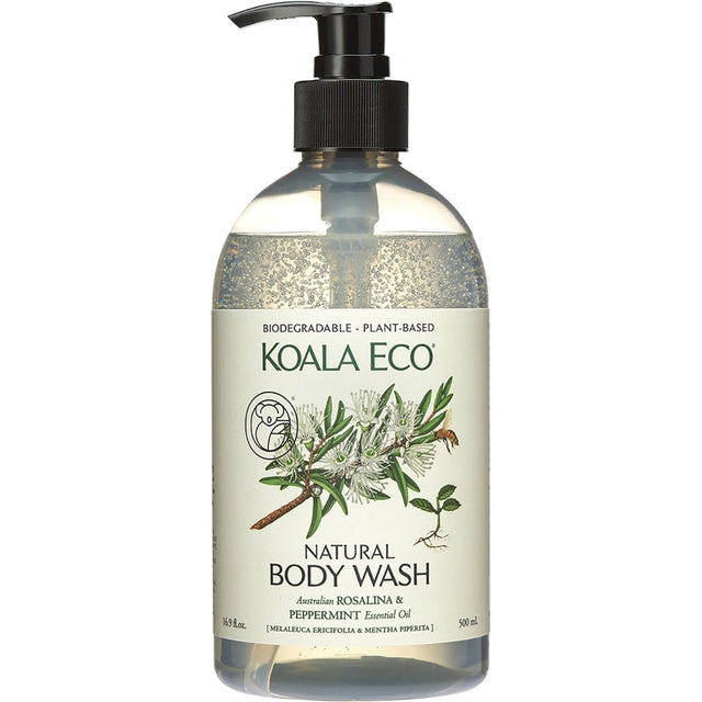 Koala Eco Body Wash Rosalina & Peppermint 500ml - Dr Earth - Bath & Body