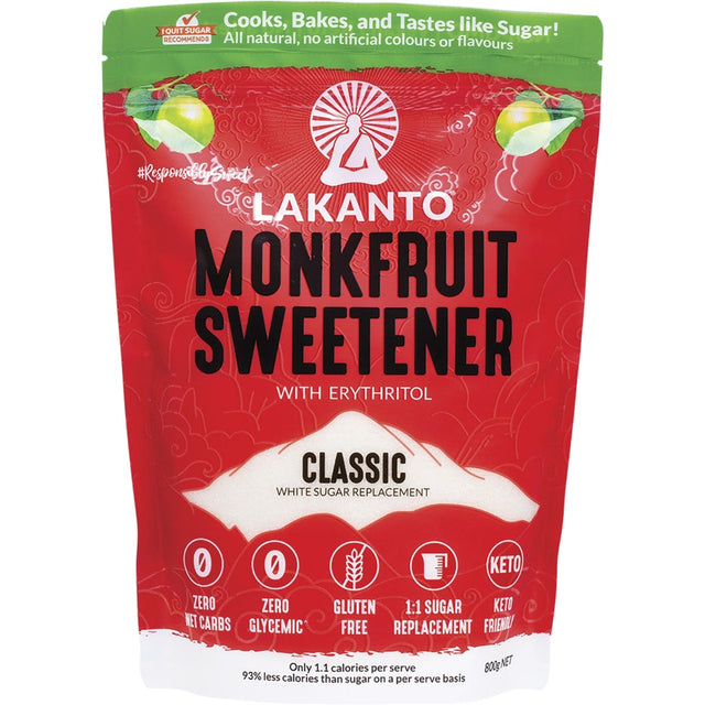 Lakanto Classic Monkfruit Sweetener 800g - Dr Earth - Sweeteners