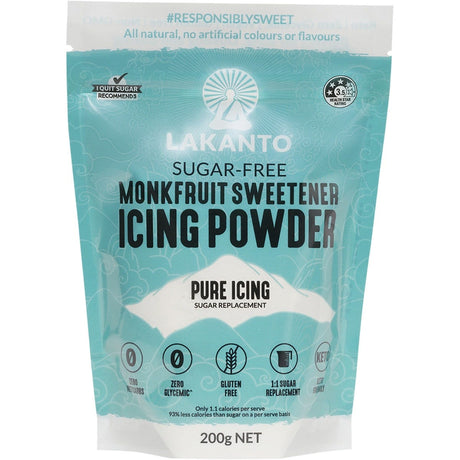 Lakanto Icing Powder Monkfruit Sweetener 200g - Dr Earth - Baking, Sweeteners