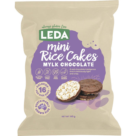 Leda MINI RICE CAKES Mylk Chocolate 60g - Dr Earth - Biscuits