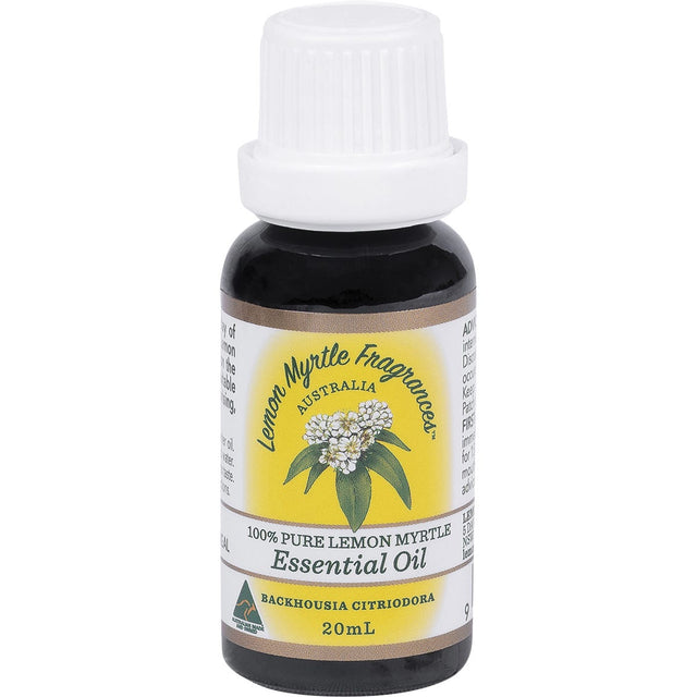 Lemon Myrtle Fragrances Essential Oil (100%) 20ml - Dr Earth - Aromatherapy