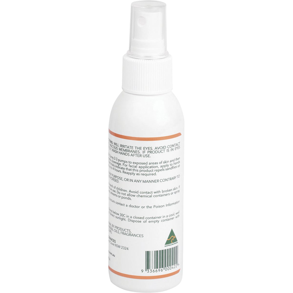 Lemon Myrtle Fragrances Mozzie & Sandfly Repellent 125ml - Dr Earth - Outdoor Protection