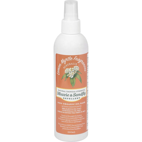 Lemon Myrtle Fragrances Mozzie & Sandfly Repellent 250ml - Dr Earth - Outdoor Protection