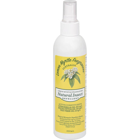 Lemon Myrtle Fragrances Natural Insect Repellent 250ml - Dr Earth - Outdoor Protection