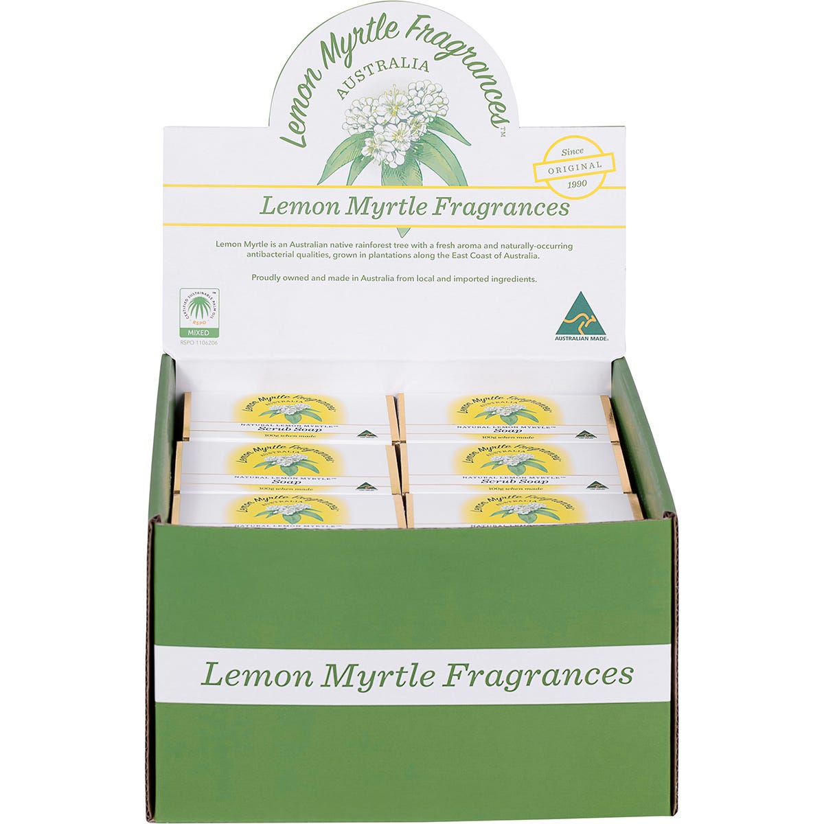 Lemon Myrtle Fragrances Soap Mixed Plain & Exfoliant 100g - Dr Earth - Bath & Body