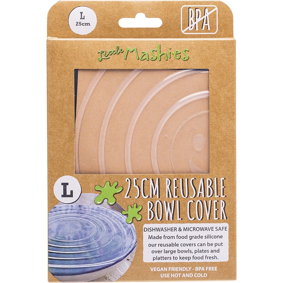 Little Mashies Reusable Bowl Cover Large 25cm - Dr Earth - Food Wraps & Covers
