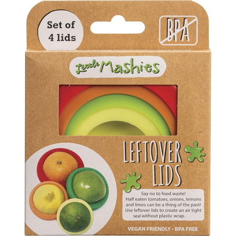 Little Mashies Reusable Leftover Lids Set 4pk - Dr Earth - Food Wraps & Covers