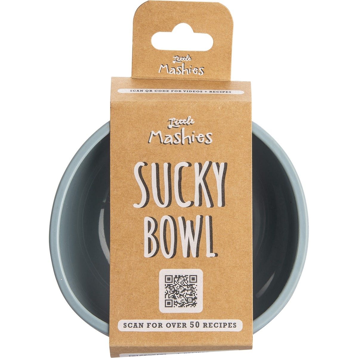 Little Mashies Silicone Sucky Bowl Dusty Blue - Dr Earth - Food Storage