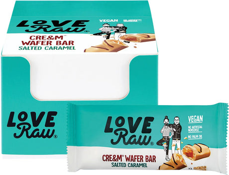 LoveRaw Cre&m Wafer Bar Salted Caramel 45g - Dr Earth - Chocolate & Carob