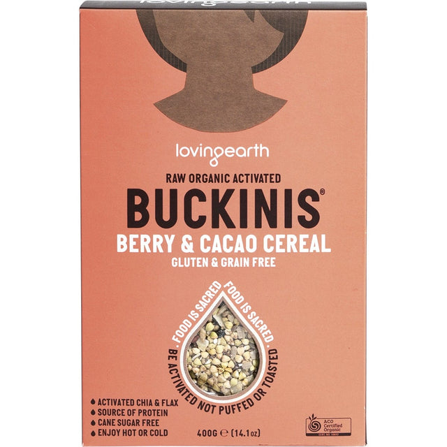 Loving Earth Buckinis Berry & Cacao Cereal 400g - Dr Earth - Breakfast