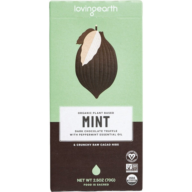 Loving Earth Mint Dark Chocolate Truffle Peppermint Essential Oil 80g - Dr Earth - Chocolate & Carob