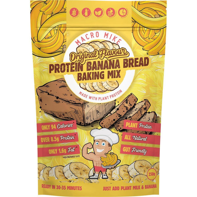 MACRO MIKE Banana Bread Baking Mix Almond Protein 300g - Dr Earth - Baking