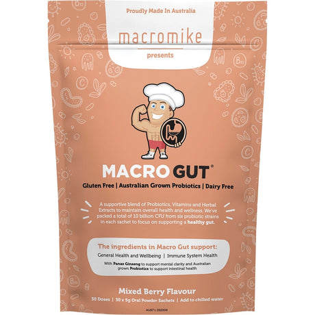 MACRO MIKE Macro Gut Mixed Berry Flavour 5g - Dr Earth - Digestion & Gut Health