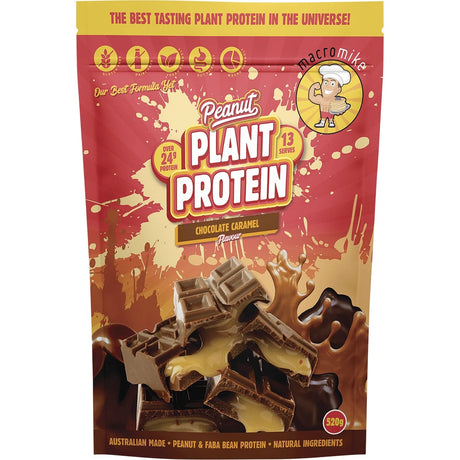 MACRO MIKE Peanut Plant Protein Chocolate Caramel 520g - Dr Earth - Nutrition