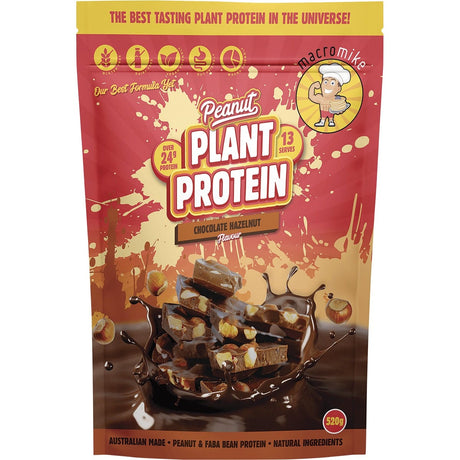 MACRO MIKE Peanut Plant Protein Chocolate Hazelnut 520g - Dr Earth - Nutrition