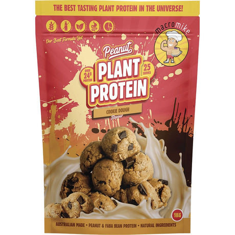 MACRO MIKE Peanut Plant Protein Cookie Dough 1kg - Dr Earth - Nutrition