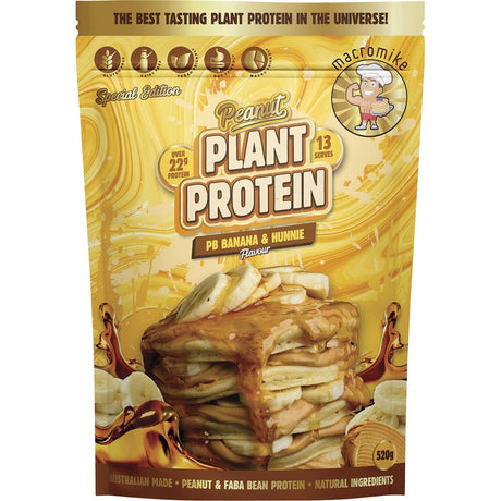 MACRO MIKE Peanut Plant Protein PB Banana & Hunnie 520g - Dr Earth - Nutrition