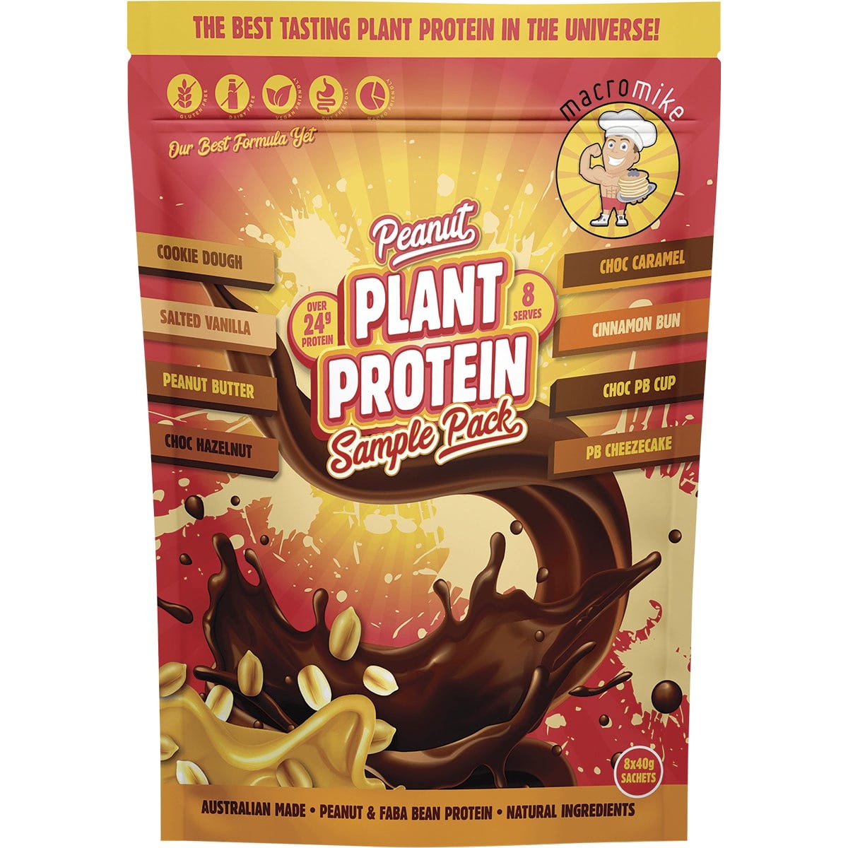 MACRO MIKE Peanut Plant Protein Sample Pack 40g - Dr Earth - Nutrition