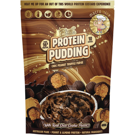 MACRO MIKE Plant Protein Pudding Choc Peanut Truffle Fudge 400g - Dr Earth - Desserts