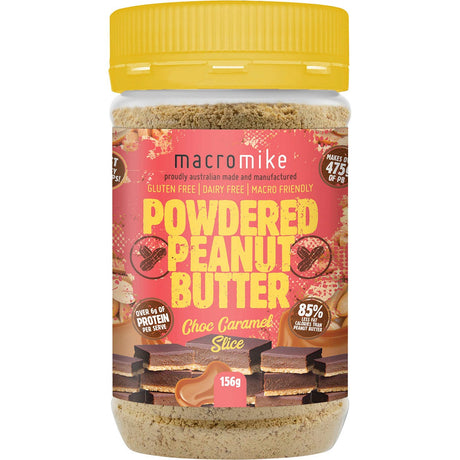 MACRO MIKE Powdered Peanut Butter Chocolate Caramel Slice 156g - Dr Earth - Spreads, Nutrition