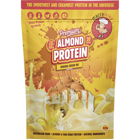 MACRO MIKE Premium Almond Protein Banana Cream Pie 800g - Dr Earth - Nutrition