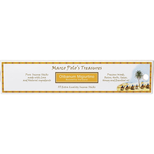 Marco Polo's Treasures Incense Sticks Olibanum Migiurtino 10pk - Dr Earth - Aromatherapy