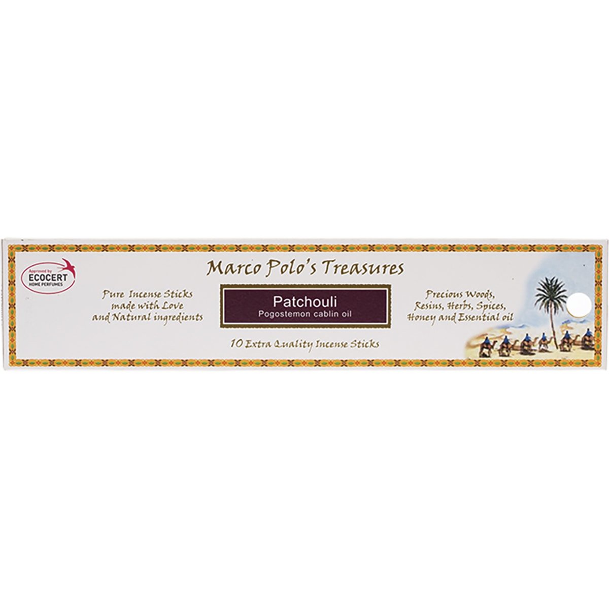 Marco Polo's Treasures Incense Sticks Patchouli 10pk - Dr Earth - Aromatherapy