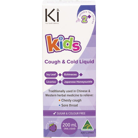 Martin & Pleasance Ki Kids Cough & Cold Liquid 200ml - Dr Earth - Cold & Flu