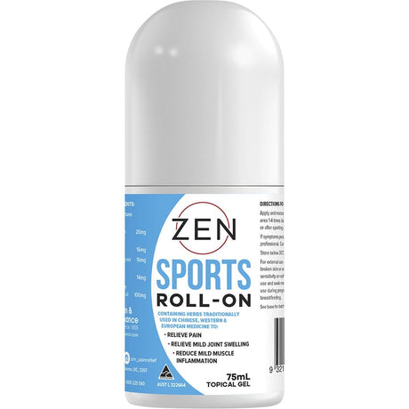 Martin & Pleasance Zen Sports Roll-On 75ml - Dr Earth - Joint & Muscle Health