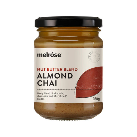 MELROSE Nut Butter Blend Almond Chai 250g - Dr Earth - Sweetner, Natural Remedies, First Aid