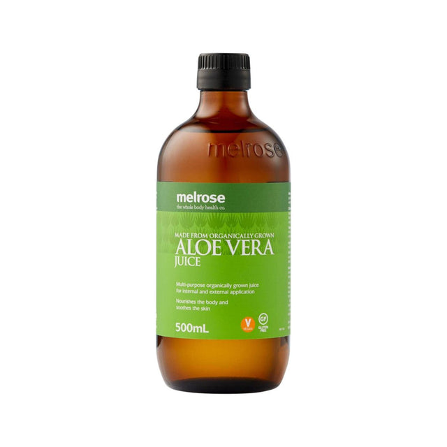 MELROSE Organic Aloe Vera Juice 500ml - Dr Earth - Sweetner, Natural Remedies, First Aid