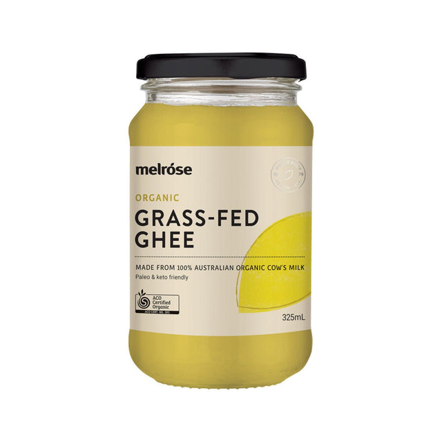 MELROSE Organic Grass-Fed Ghee 325ml - Dr Earth - Sweetner, Natural Remedies, First Aid