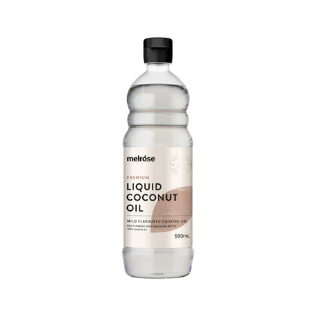 MELROSE Premium Liquid Coconut Oil (Cooking) 500ml - Dr Earth - Sweetner, Natural Remedies, First Aid