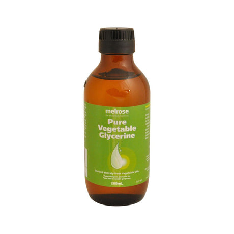 MELROSE Pure Vegetable Glycerine 200ml - Dr Earth - Sweetner, Natural Remedies, First Aid