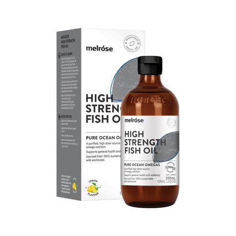 MELROSE Ultra Premium High Strength Fish Oil 200ml - Dr Earth - Sweetner, Natural Remedies, First Aid