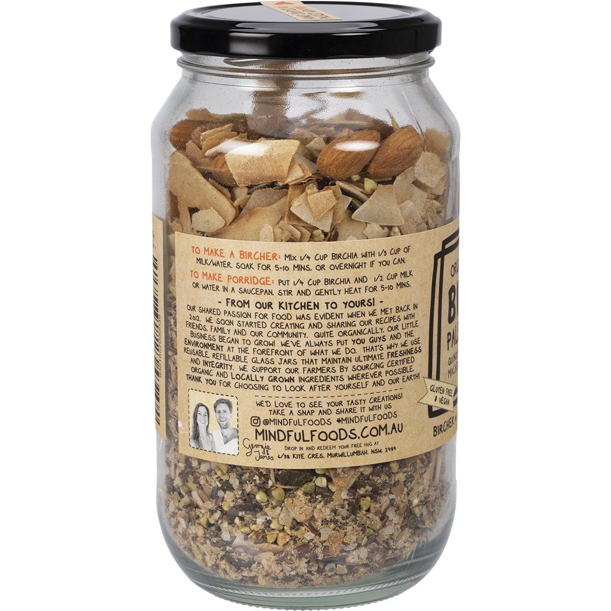 Mindful Foods Birchia Paleo Prebiotic Granola Organic & Activated 500g - Dr Earth - Breakfast