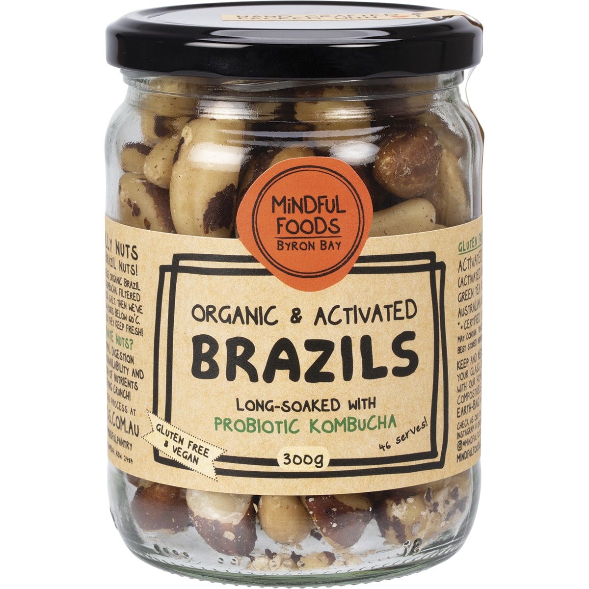 Mindful Foods Brazil Nuts Organic & Activated 300g - Dr Earth - Dried Fruits Nuts & Seeds