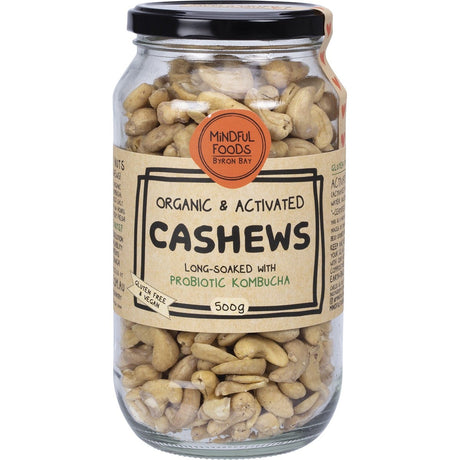 Mindful Foods Cashews Organic & Activated 500g - Dr Earth - Dried Fruits Nuts & Seeds