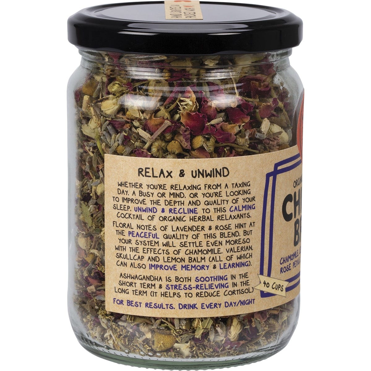 Mindful Foods Chillax Brew Organic Herbal Tea 60g - Dr Earth - Drinks, Sleep & Relax