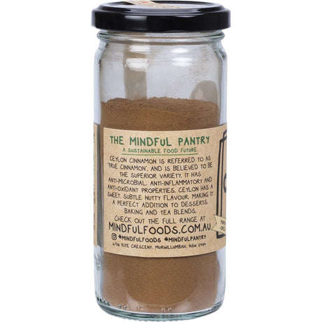Mindful Foods Cinnamon Organic 80g - Dr Earth - Herbs Spices & Seasonings