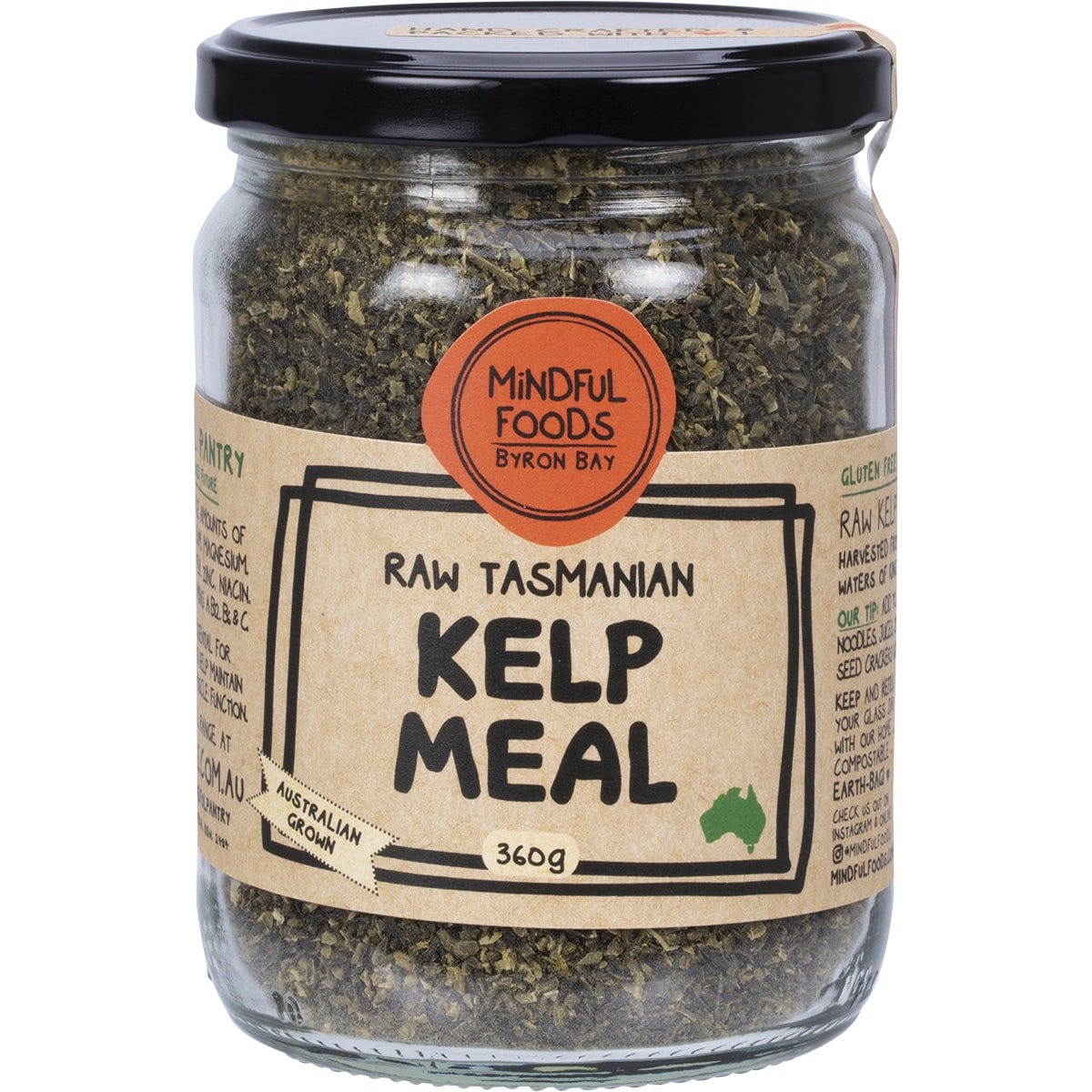 Mindful Foods Kelp Meal Raw Tasmanian 360g - Dr Earth - Seaweed