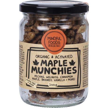 Mindful Foods Maple Munchies Organic & Activated 200g - Dr Earth - Dried Fruits Nuts & Seeds