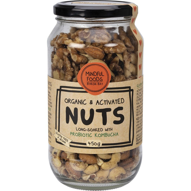 Mindful Foods Mixed Nuts Organic & Activated 450g - Dr Earth - Dried Fruits Nuts & Seeds