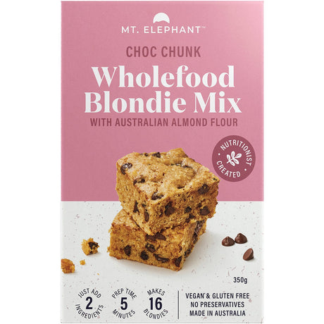 Mt. Elephant Wholefood Blondie Mix Choc Chunk 350g - Dr Earth - Baking
